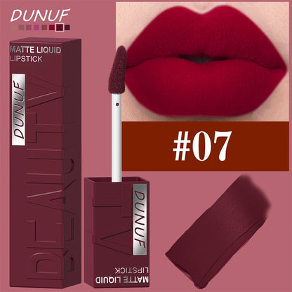 8-Colour Matte Velvet Lip Gloss – Waterproof, Plumping & Long-Lasting