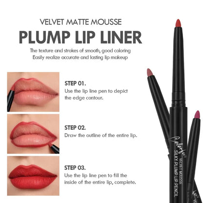 Waterproof Matte Lip Liner – 12 Shades, Long-Lasting & Smudge-Proof
