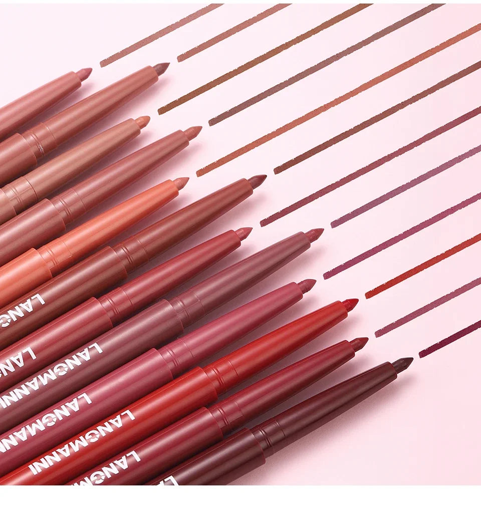 Velvet Matte Lip Liner – Waterproof, Non-Stick, 12 Natural Shades