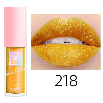 18-Shade Glitter Lip Glaze – Moisturising, Long-Lasting & Plumping