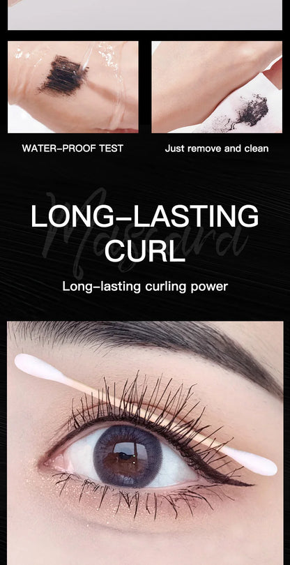 Naturally Curls Thick & Long Last Mascara with Silicone Brush Head Gecomo Mascara Specially Customized for Asian Lady
