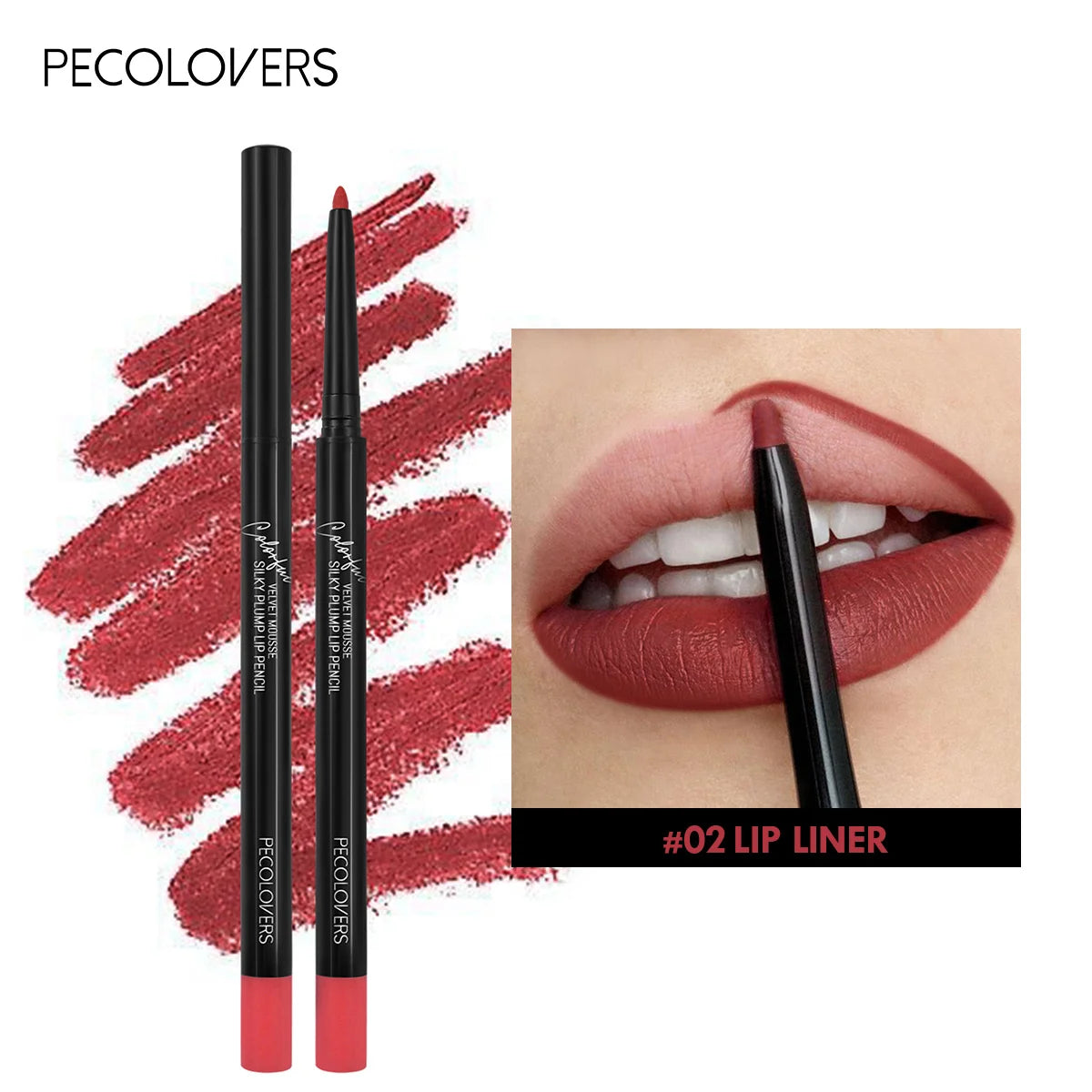 Waterproof Matte Lip Liner – 12 Shades, Long-Lasting & Smudge-Proof