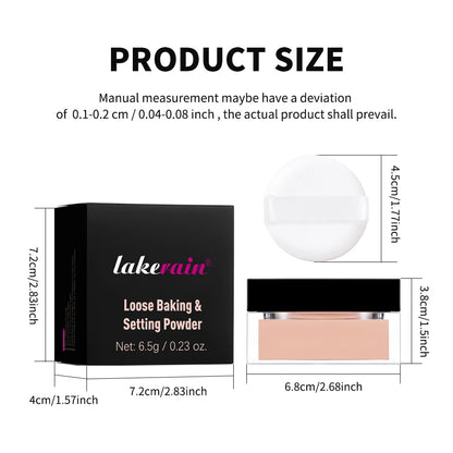 Waterproof Matte Setting Powder – Oil Control, Brightening & Long-Lasting
