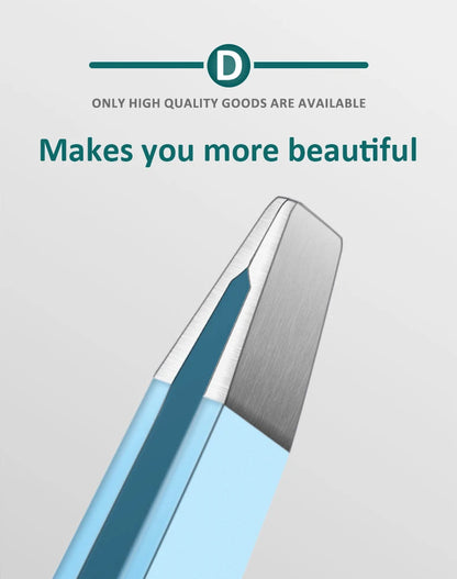 Colourful Precision Eyebrow Tweezers – Stainless Steel, Slanted Tip
