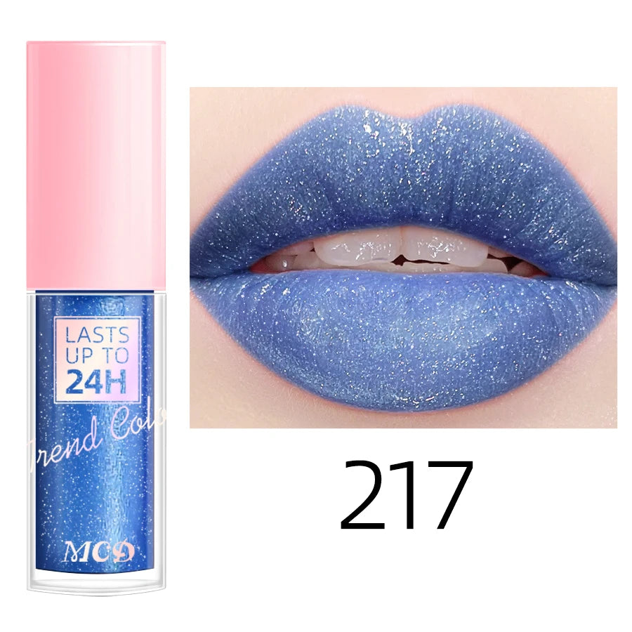 18-Shade Glitter Lip Glaze – Moisturising, Long-Lasting & Plumping