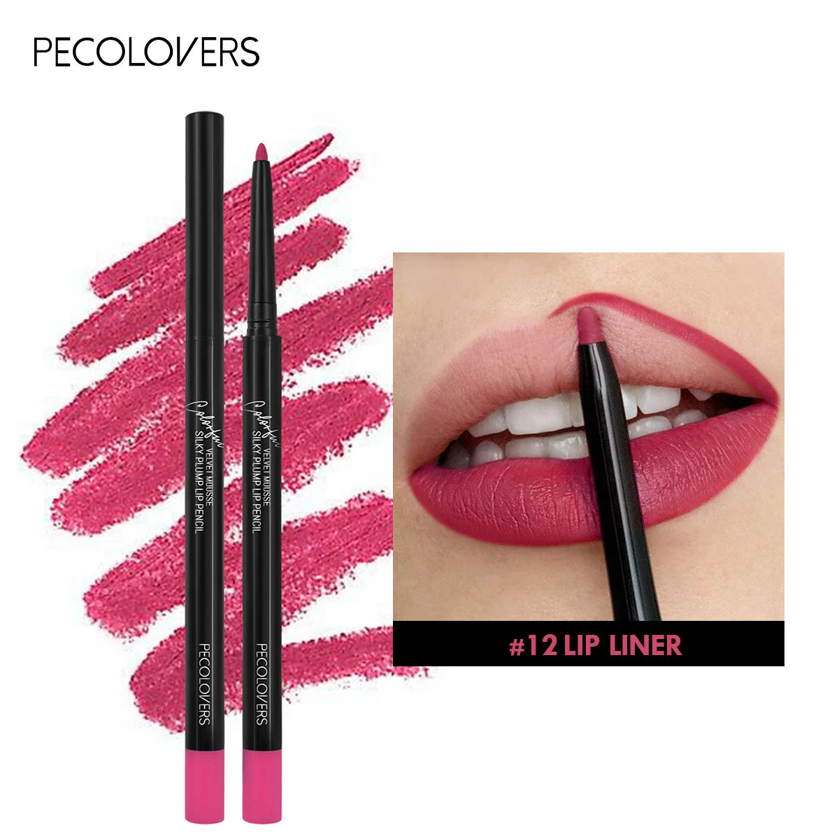 Waterproof Matte Lip Liner – 12 Shades, Long-Lasting & Smudge-Proof