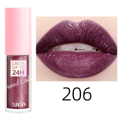 18-Shade Glitter Lip Glaze – Moisturising, Long-Lasting & Plumping