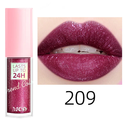 18-Shade Glitter Lip Glaze – Moisturising, Long-Lasting & Plumping