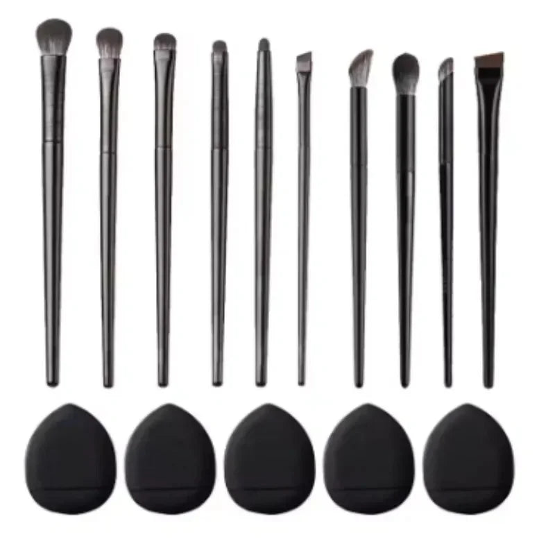 15-Piece Professional Eye Makeup Brush Set – Blending, Smudge & Detail