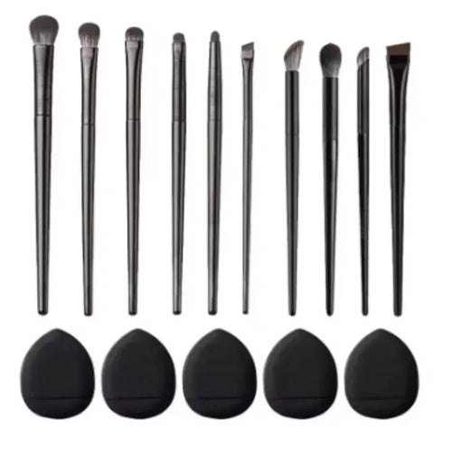 15-Piece Professional Eye Makeup Brush Set – Blending, Smudge & Detail