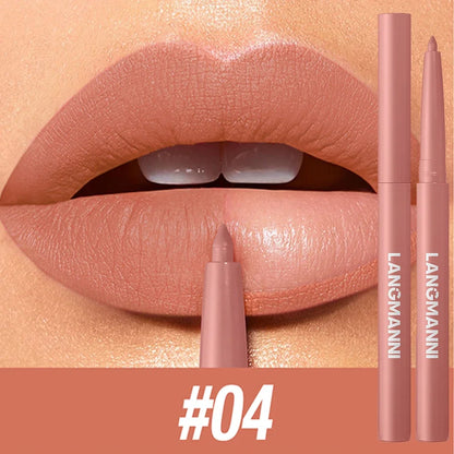 Velvet Matte Lip Liner – Waterproof, Non-Stick, 12 Natural Shades