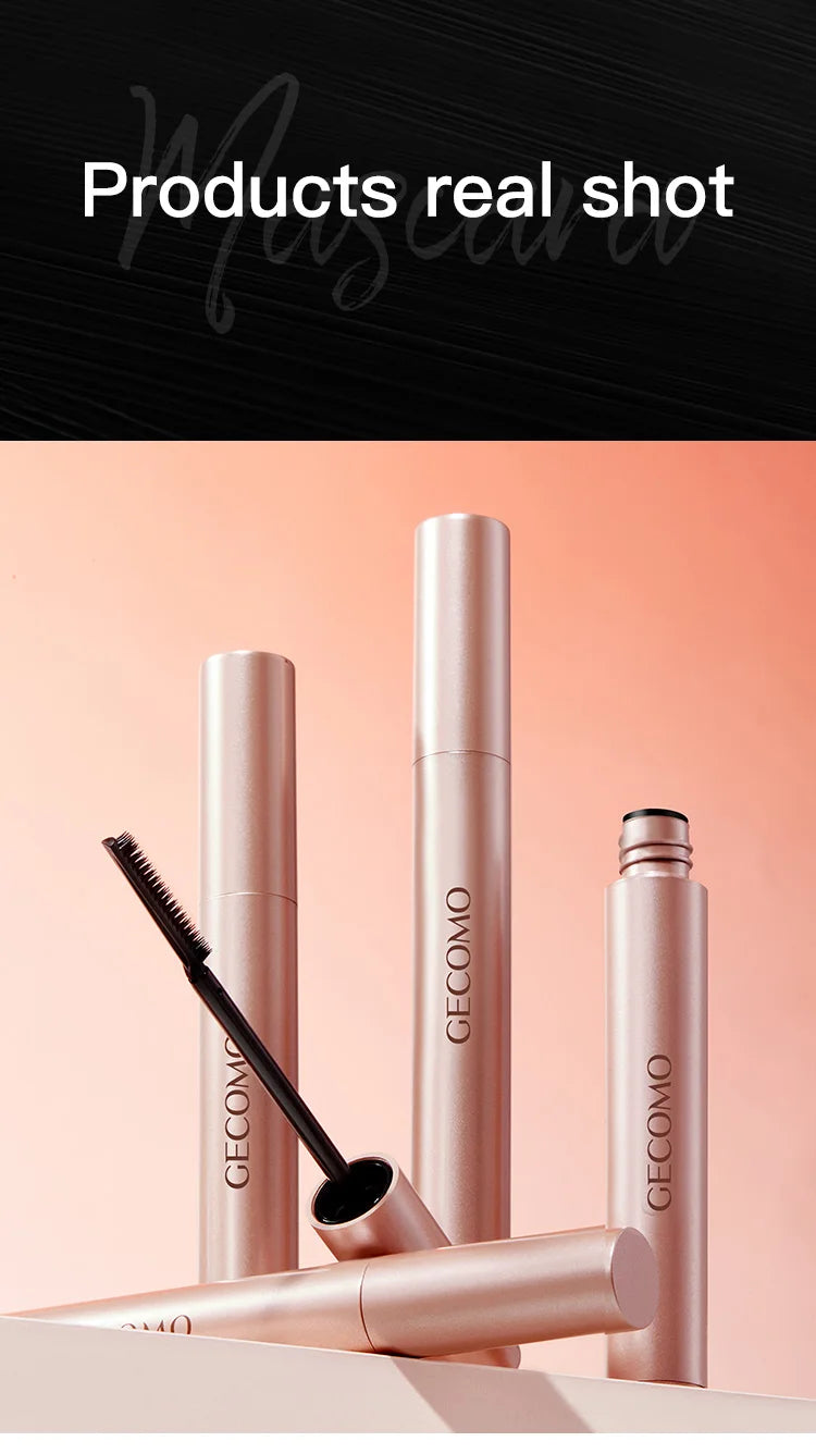 Naturally Curls Thick & Long Last Mascara with Silicone Brush Head Gecomo Mascara Specially Customized for Asian Lady
