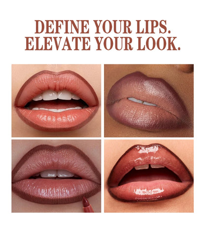Matte Velvet Lip Liner Pencil – Waterproof, 12 Everyday Shades