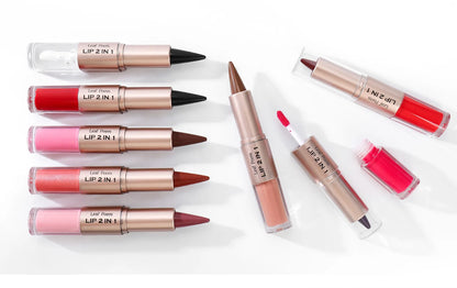 2-in-1 Lip Gloss & Liner Pen – Mirror Shine + Matte Contour
