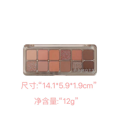 12-Colour Matte Eyeshadow Palette – Earth Tones, Long-Lasting & Blendable