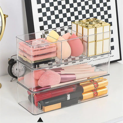 Acrylic Makeup Storage Organiser – Clear Vanity Display for Lipstick, Brushes & Tools