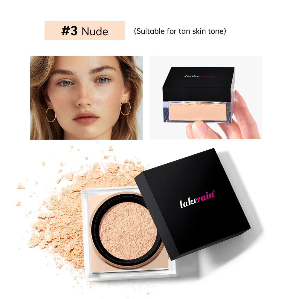 Waterproof Matte Setting Powder – Oil Control, Brightening & Long-Lasting