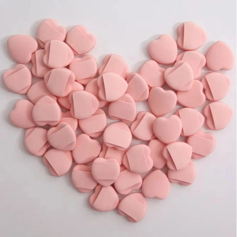 50-Piece Personalized Mini Fingertip Powder Puff Set (Pink) – Foundation & Concealer Finger Pad Sponge for Makeup