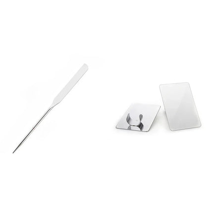 2PC  Toner Makeup Mixing Mixing Stick Foundation Cream Mixing Cosmetic Make Up Tool Stainless Steel Palette Tray Rod Set Spatula