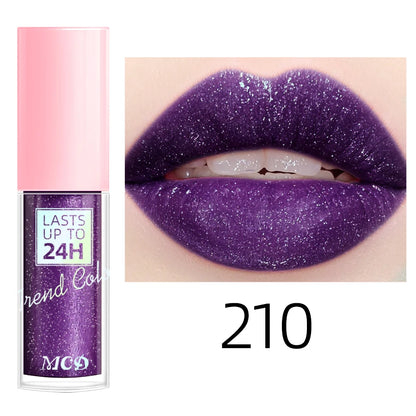 18-Shade Glitter Lip Glaze – Moisturising, Long-Lasting & Plumping