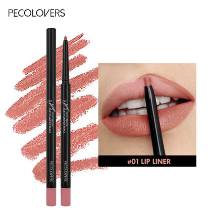 Waterproof Matte Lip Liner – 12 Shades, Long-Lasting & Smudge-Proof