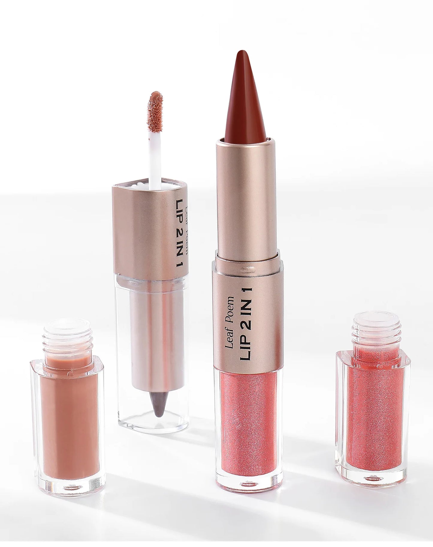 2-in-1 Lip Gloss & Liner Pen – Mirror Shine + Matte Contour