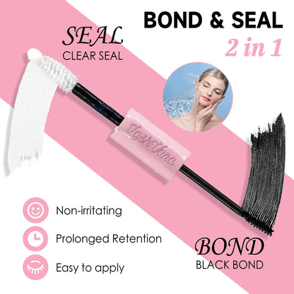 DIY Lash Extension Kit – 200-Piece Cluster Set with Bond & Seal