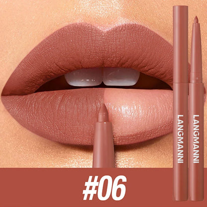 Velvet Matte Lip Liner – Waterproof, Non-Stick, 12 Natural Shades