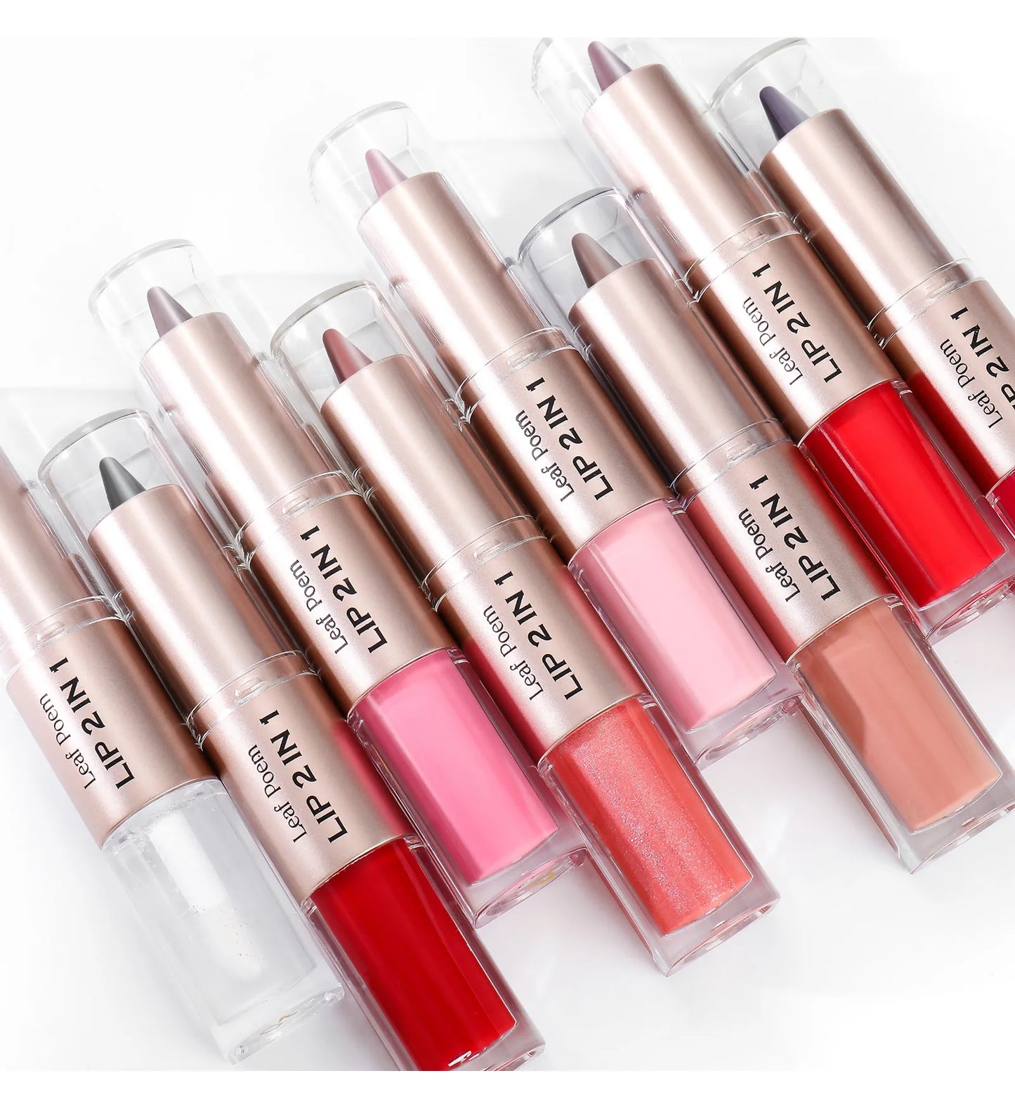 2-in-1 Lip Gloss & Liner Pen – Mirror Shine + Matte Contour
