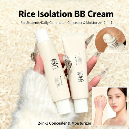 2-in-1 Concealer Cream With Spf50+  Korean Rice Extract Moisturizer  Covers Imperfections Brightens Dull Skin Hydrat Makeup Base
