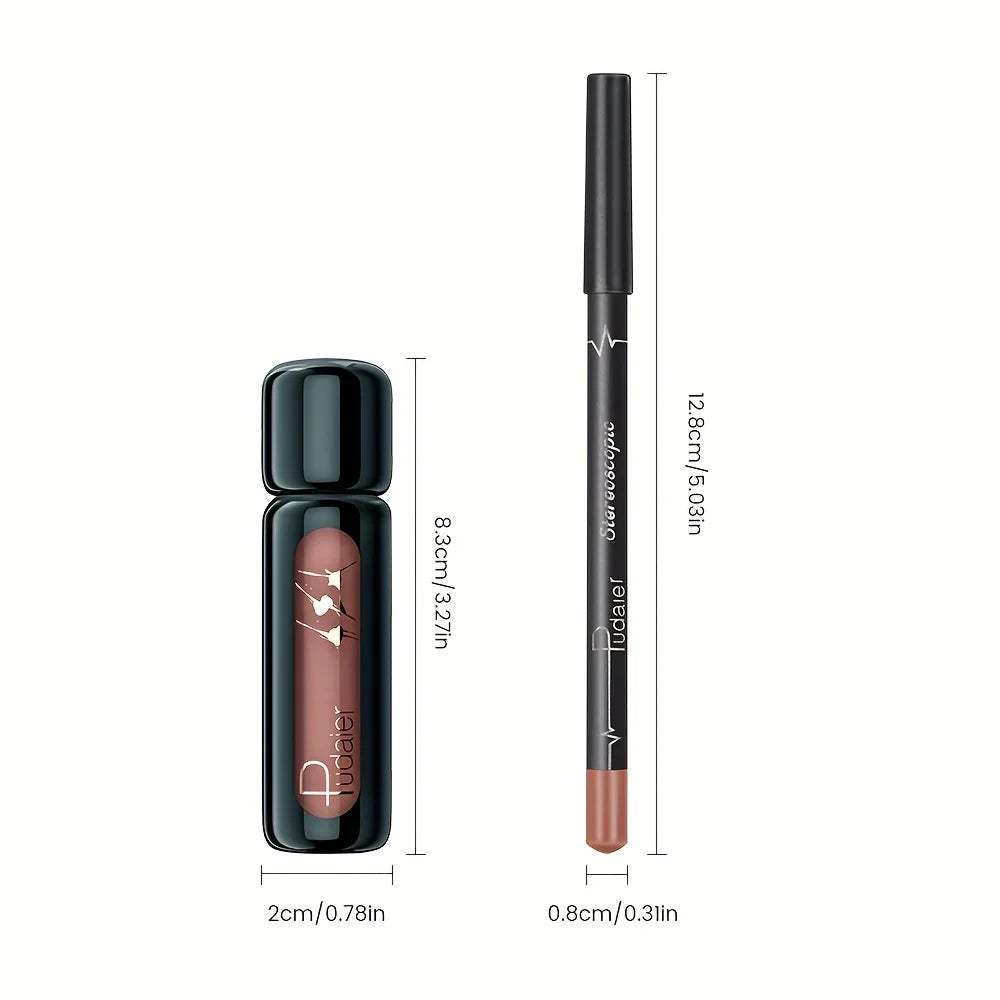 Waterproof Long-Lasting Lip Liner Set - waterproof and long-lasting, non-fading, easy to apply, highly saturated color