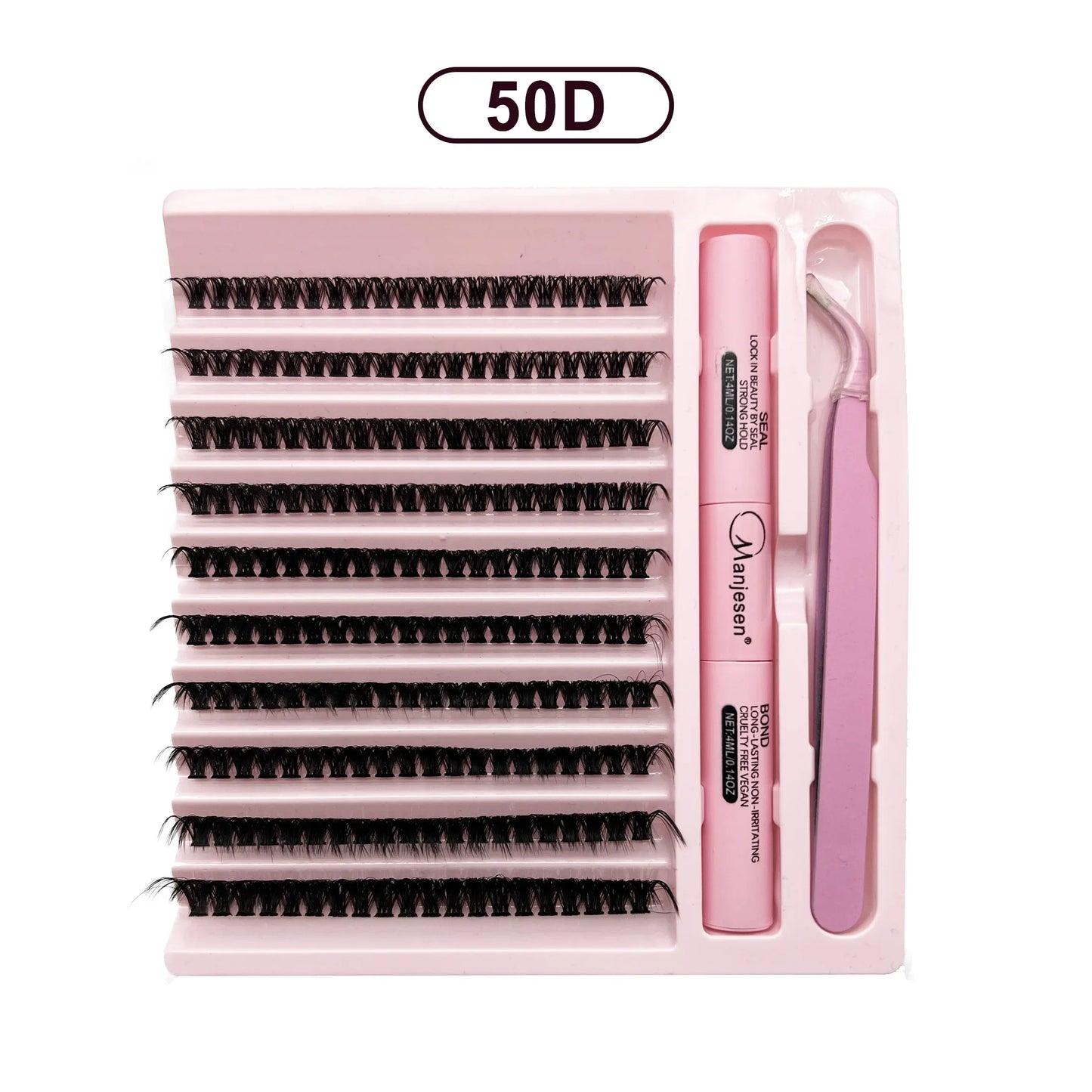DIY Lash Extension Kit – 200-Piece Cluster Set with Bond & Seal