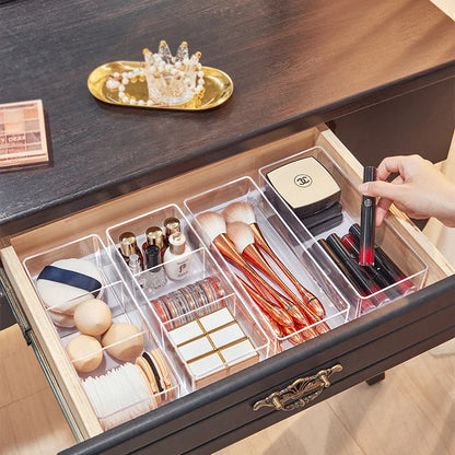 Acrylic Makeup Storage Organiser – Clear Vanity Display for Lipstick, Brushes & Tools