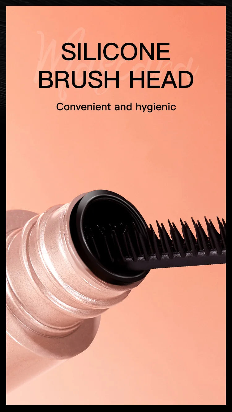 Naturally Curls Thick & Long Last Mascara with Silicone Brush Head Gecomo Mascara Specially Customized for Asian Lady