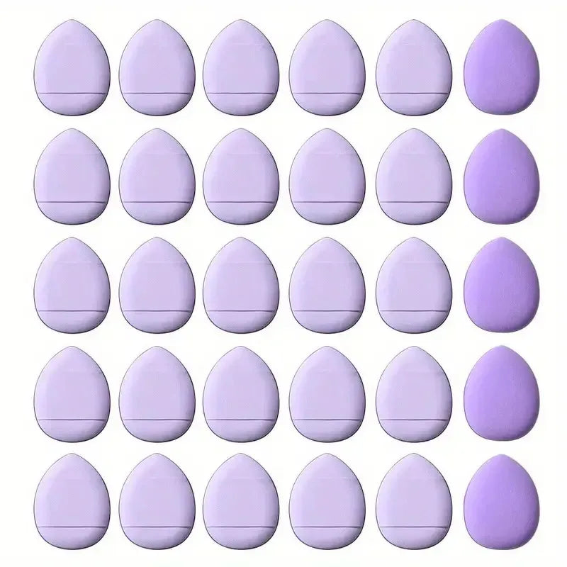 50-Piece Personalized Mini Fingertip Powder Puff Set (Pink) – Foundation & Concealer Finger Pad Sponge for Makeup