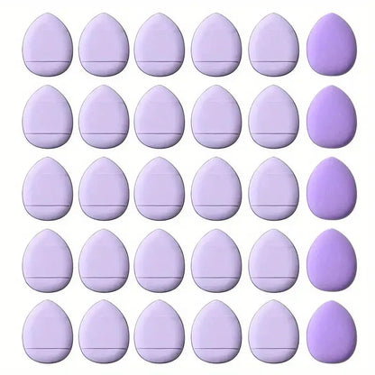 50-Piece Personalized Mini Fingertip Powder Puff Set (Pink) – Foundation & Concealer Finger Pad Sponge for Makeup