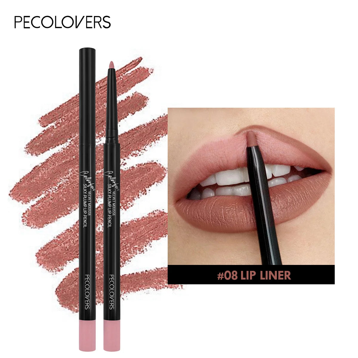 Waterproof Matte Lip Liner – 12 Shades, Long-Lasting & Smudge-Proof