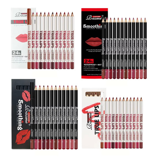 12-Piece Professional Lip Kit – Lipstick, Liner & Gloss Collection