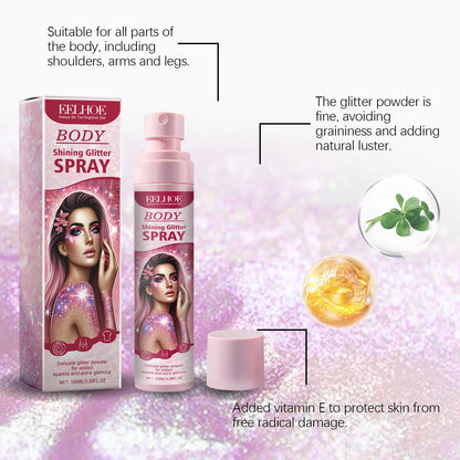 Glitter Body & Hair Spray – Quick-Dry Shimmer for Parties & Events, 100ml
