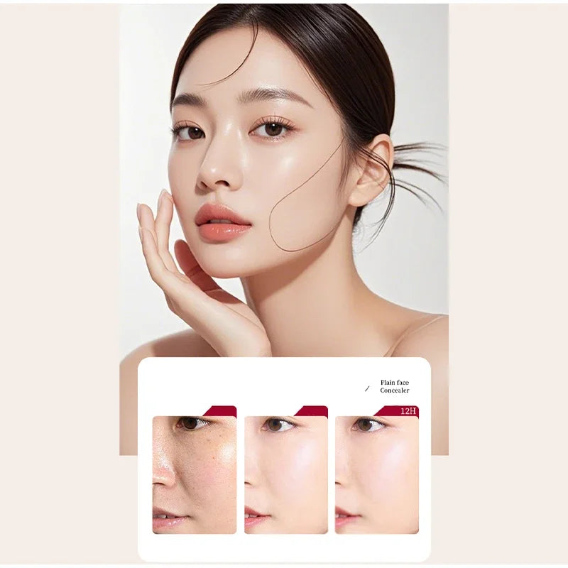 2-in-1 Concealer Cream With Spf50+  Korean Rice Extract Moisturizer  Covers Imperfections Brightens Dull Skin Hydrat Makeup Base