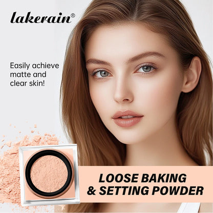 Waterproof Matte Setting Powder – Oil Control, Brightening & Long-Lasting