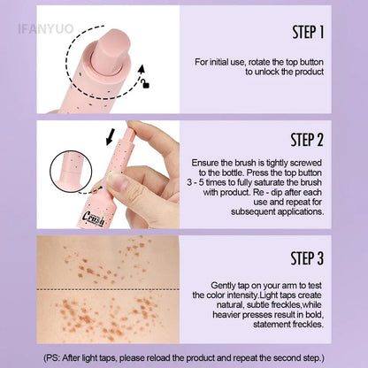 Natural Freckle Stamp Pen – Waterproof Faux Freckle Maker, 3 Shades