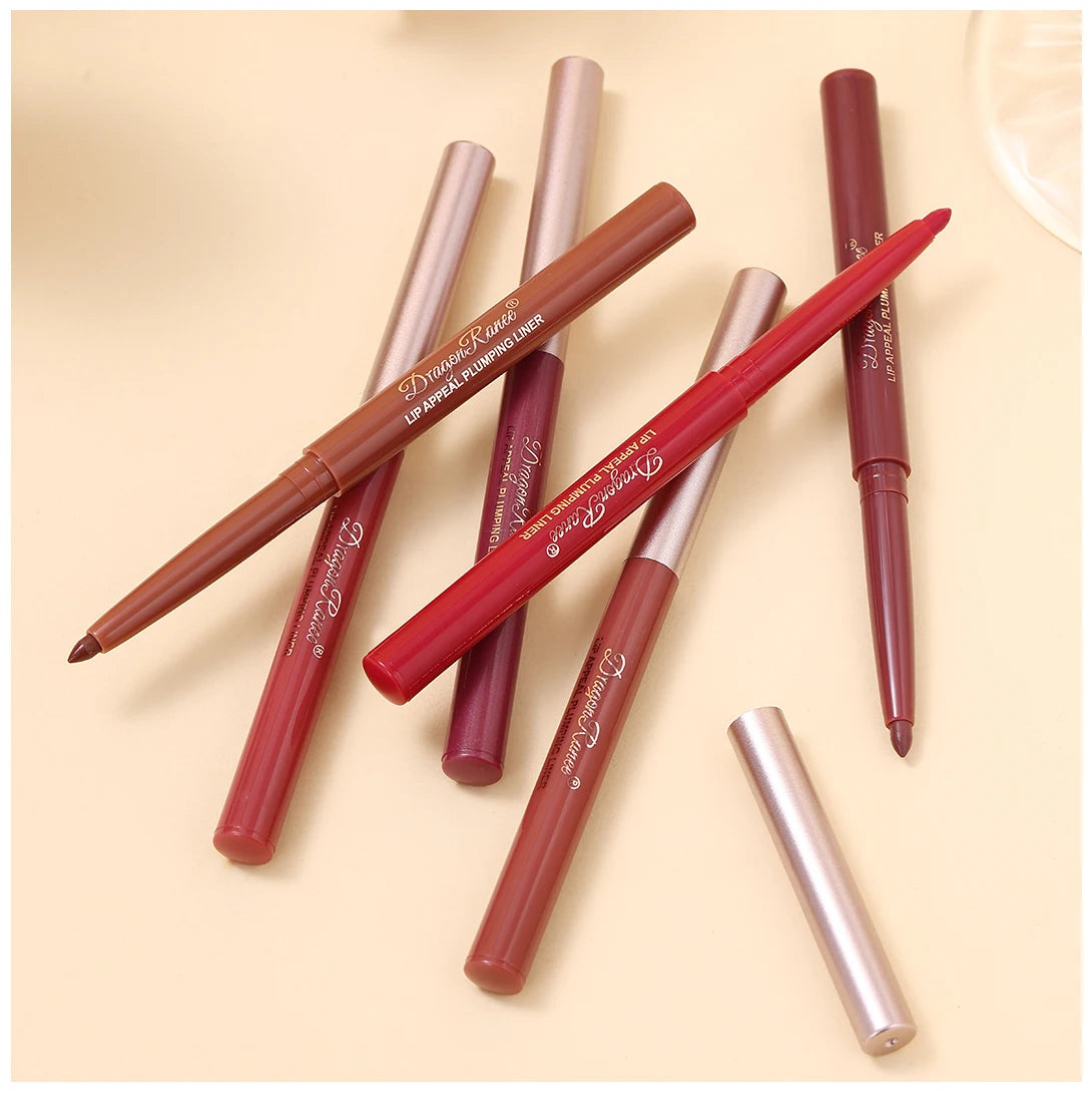 Matte Velvet Lip Liner Pencil – Waterproof, 12 Everyday Shades