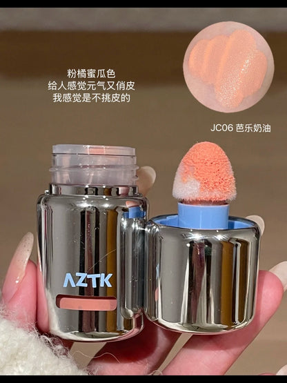 AZTK Liquid Blusher Jello Color Powder JC04  Moisturizing Highlight Beauty Expands Contracts Cheek Matte Face Makeup