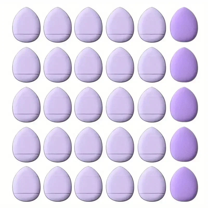 50-Piece Personalized Mini Fingertip Powder Puff Set (Pink) – Foundation & Concealer Finger Pad Sponge for Makeup