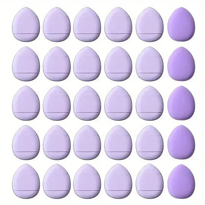 50-Piece Personalized Mini Fingertip Powder Puff Set (Pink) – Foundation & Concealer Finger Pad Sponge for Makeup