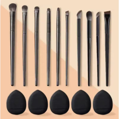 15-Piece Professional Eye Makeup Brush Set – Blending, Smudge & Detail
