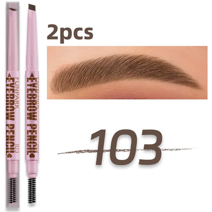 2-in-1 Waterproof Eyebrow Pencil with Brush – 5 Natural Shades