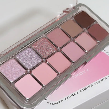 12-Colour Matte Eyeshadow Palette – Earth Tones, Long-Lasting & Blendable