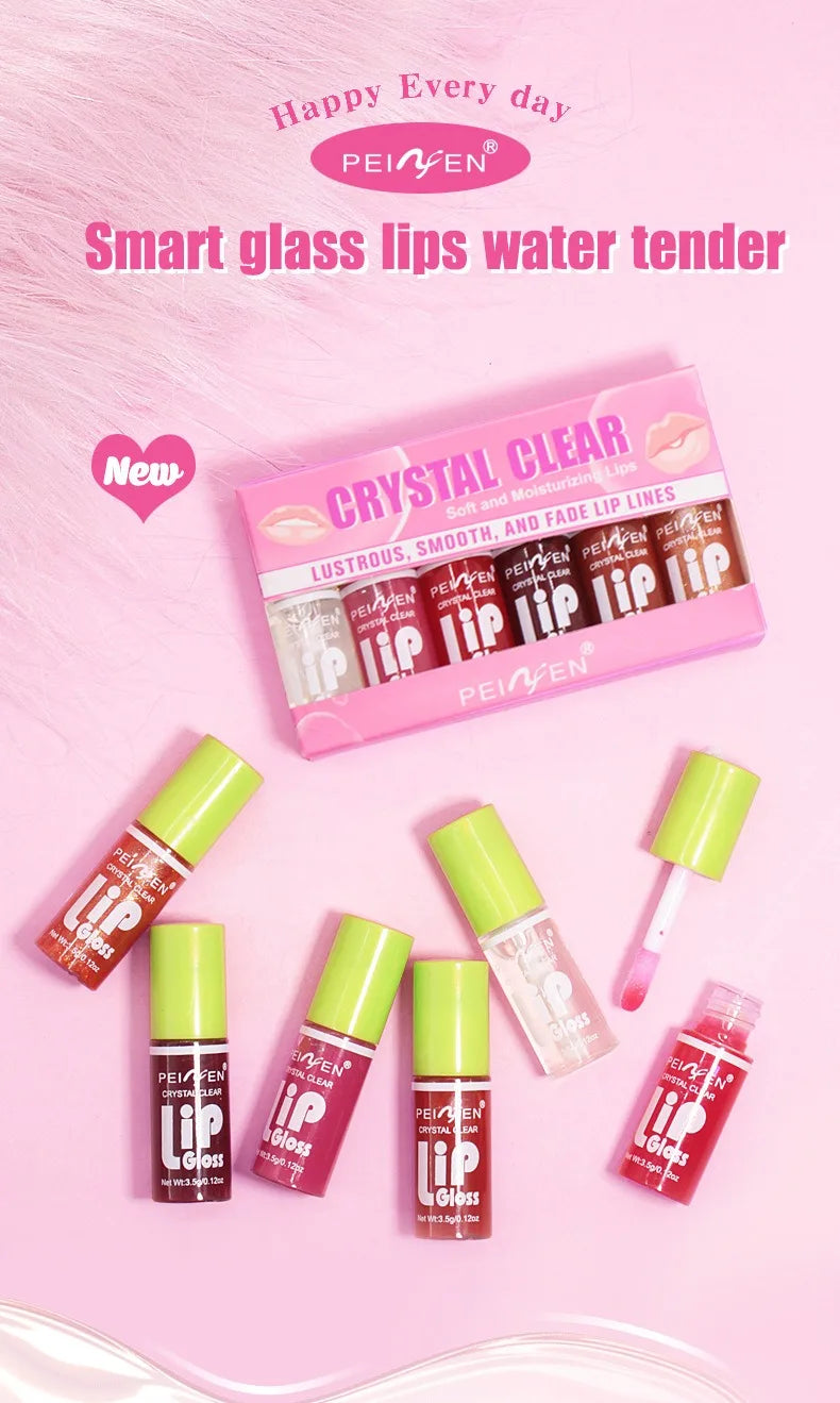 6-Piece Hydrating Lip Gloss Gift Set – Plumping, Glossy & Moisturising